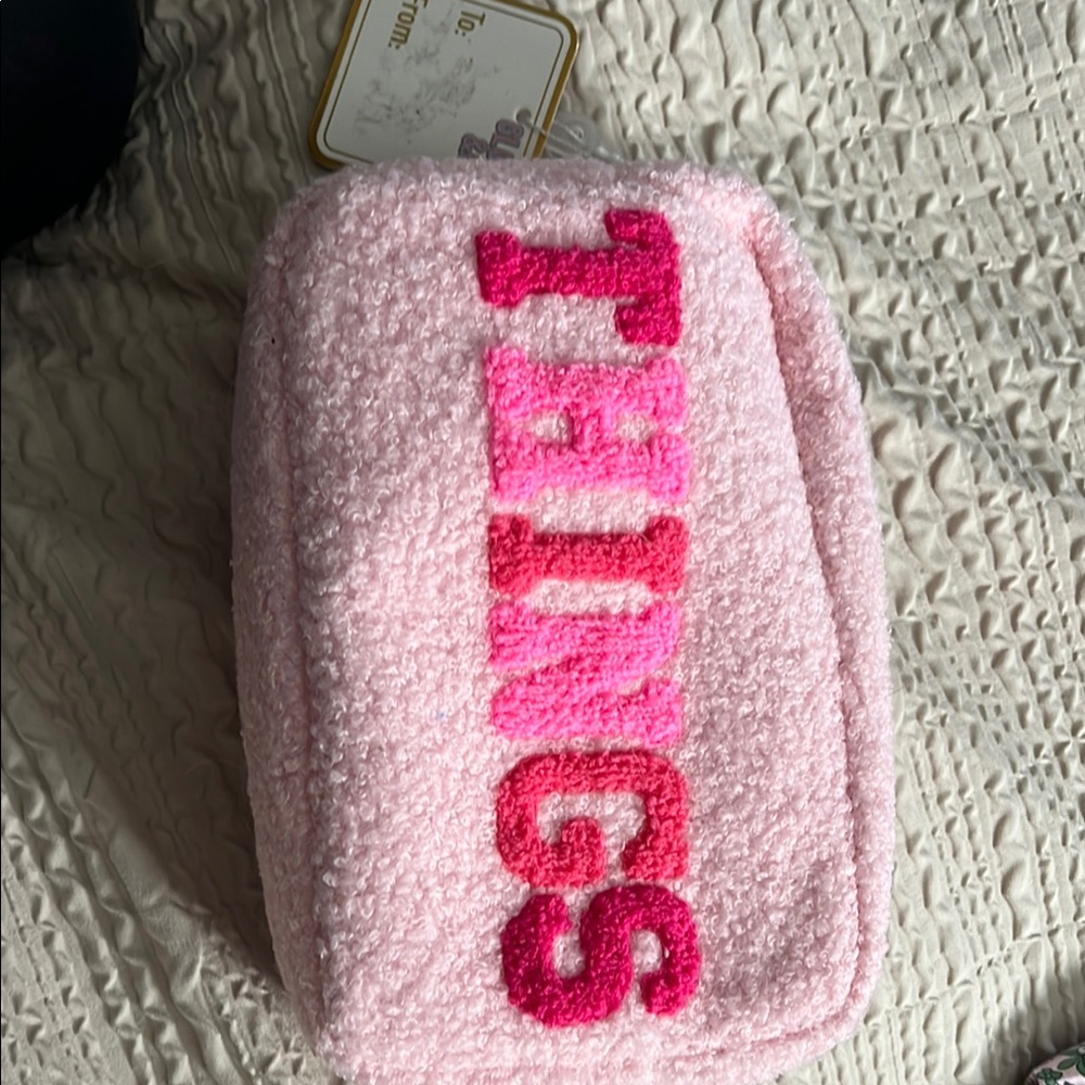 Pink Terry Cloth Kids Pouch